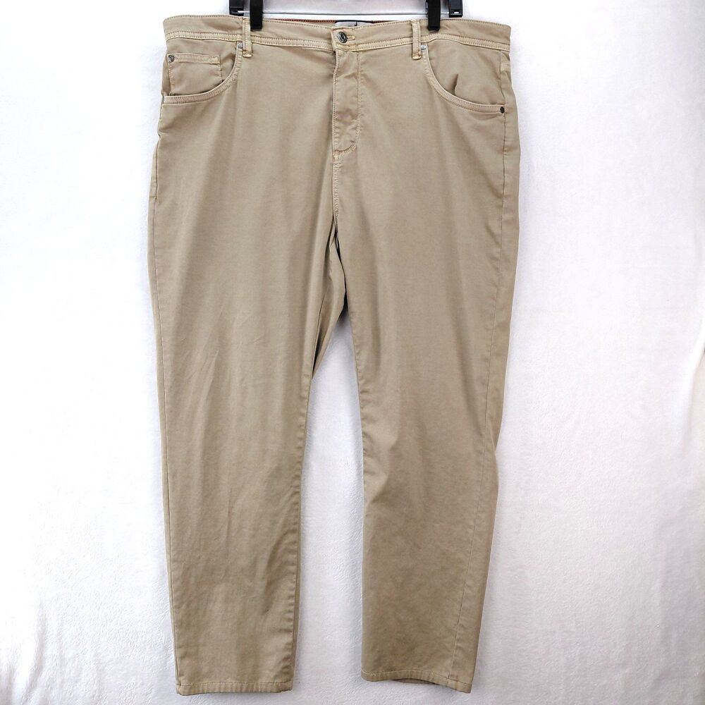 Johnnie-O Carmel Sateen 5 Pocket Pant Men 40x30 Khaki Performance Stretch Travel